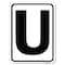 Signmission Sign with Letter U Heavy-Gauge Aluminum Rust Proof Parking Sign A-1824-22924 - alternate 1